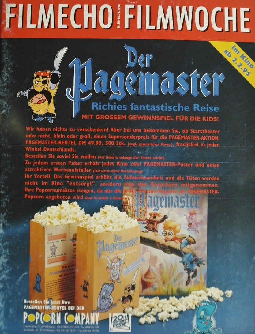 FILM-ECHO FILMWOCHE magazine side cover Issue 50 16 December 1994