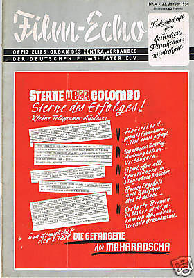 FILM-ECHO FILMWOCHE magazine side cover Issue 4  1954