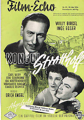 FILM-ECHO FILMWOCHE magazine side cover Issue 21  1954