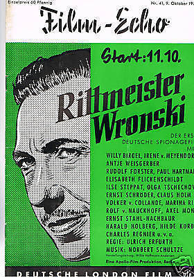 FILM-ECHO FILMWOCHE magazine side cover Issue 41  1954