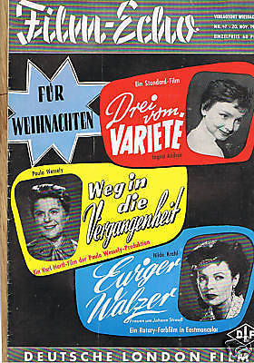 FILM-ECHO FILMWOCHE magazine side cover Issue 47  1954