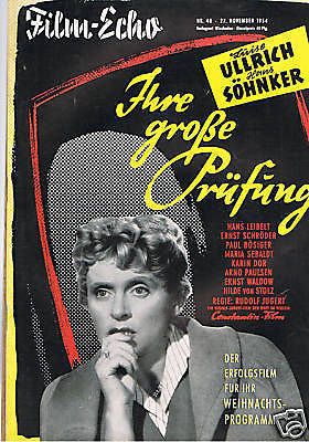 FILM-ECHO FILMWOCHE magazine side cover Issue 48  1954