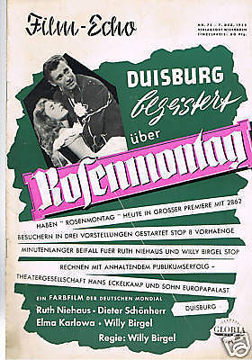 FILM-ECHO FILMWOCHE magazine side cover Issue 75  1955