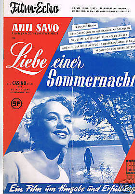 FILM-ECHO FILMWOCHE magazine side cover Issue 37  1957