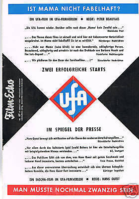 FILM-ECHO FILMWOCHE magazine side cover Issue 69  1958