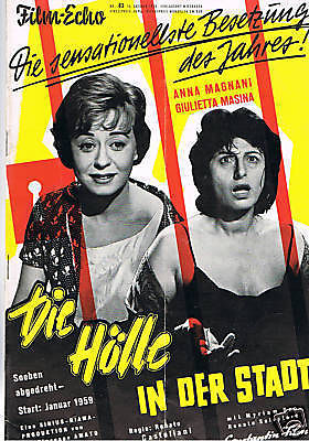 FILM-ECHO FILMWOCHE magazine side cover Issue 83  1958