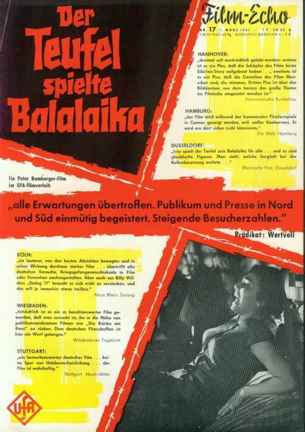 FILM-ECHO FILMWOCHE magazine side cover Issue 17  1961