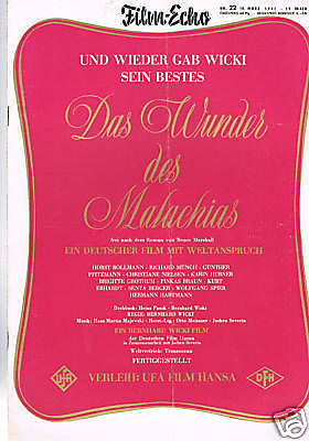FILM-ECHO FILMWOCHE magazine side cover Issue 22  1961