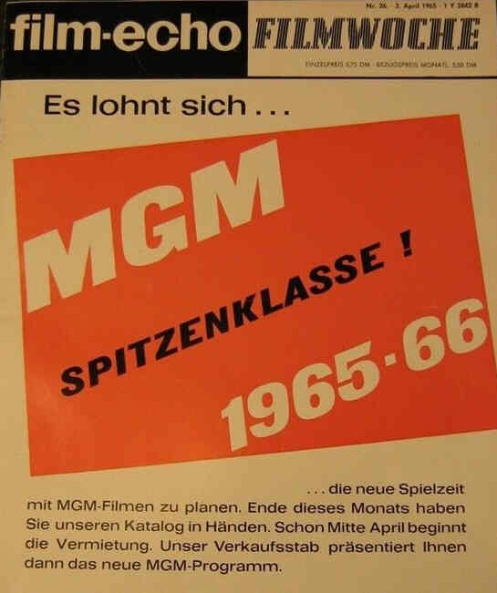 FILM-ECHO FILMWOCHE magazine side cover Issue 26 3 April 1965