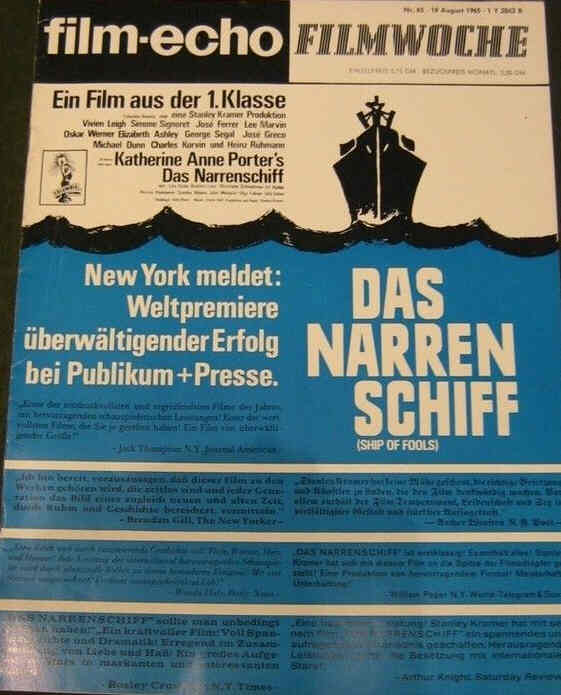 FILM-ECHO FILMWOCHE magazine side cover Issue 65 18 August 1965