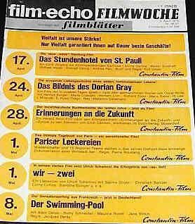 FILM-ECHO FILMWOCHE magazine side cover Issue 26/27  1970