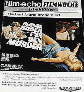 FILM-ECHO FILMWOCHE magazine side cover Issue 34  1970