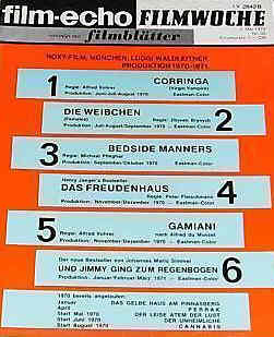 FILM-ECHO FILMWOCHE magazine side cover Issue 35  1970