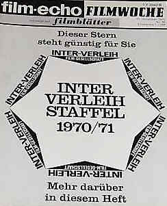 FILM-ECHO FILMWOCHE magazine side cover Issue 90  1970