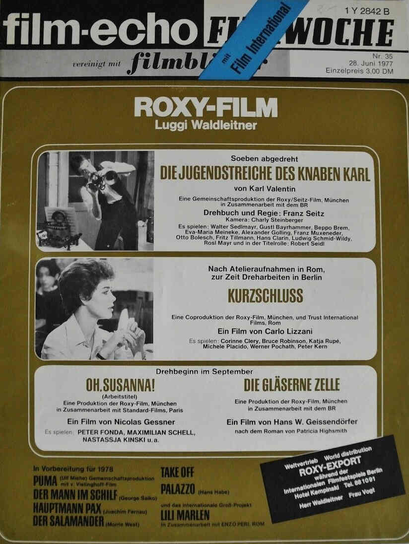 FILM-ECHO FILMWOCHE magazine side cover Issue 35 28 June 1977
