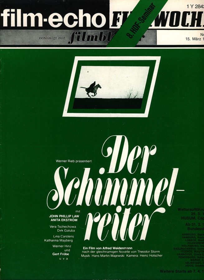 FILM-ECHO FILMWOCHE magazine side cover Issue 15 15 March 1978