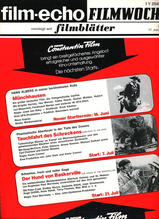 FILM-ECHO FILMWOCHE magazine side cover Issue 34 17 June 1978