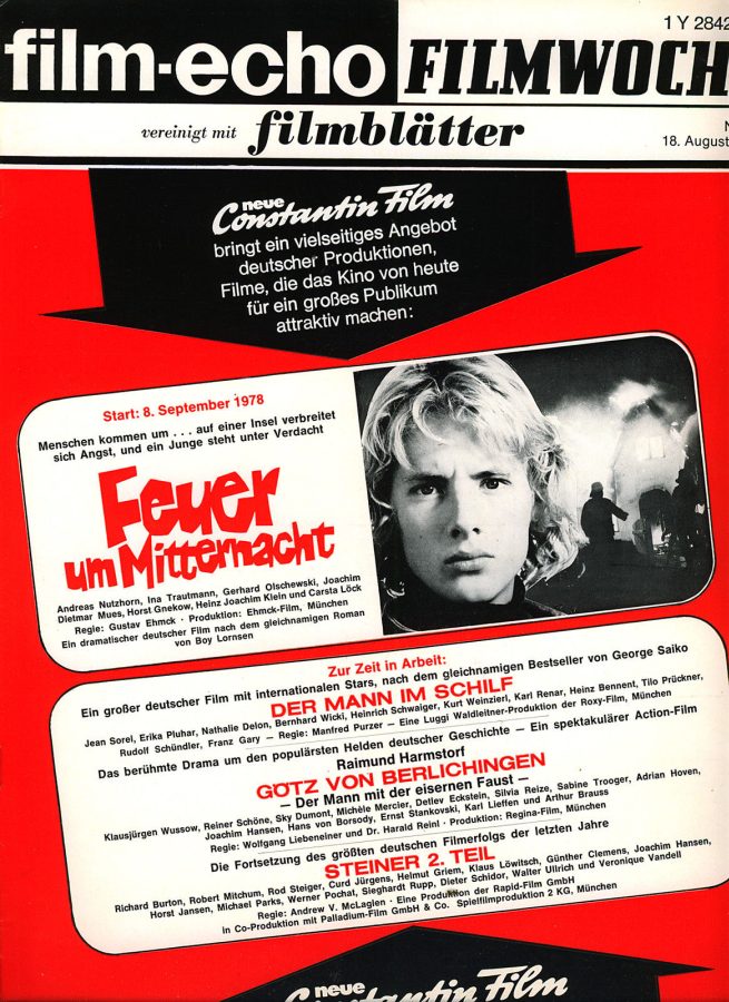 FILM-ECHO FILMWOCHE magazine side cover Issue 45 18 August 1978