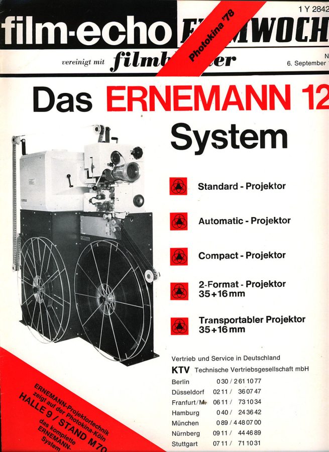 FILM-ECHO FILMWOCHE magazine side cover Issue 49 6 September 1978