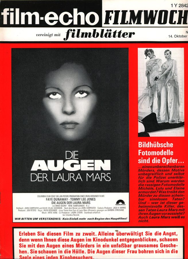 FILM-ECHO FILMWOCHE magazine side cover Issue 58 14 October 1978