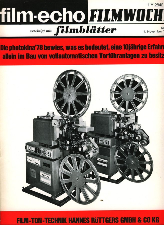 FILM-ECHO FILMWOCHE magazine side cover Issue 62 4 November 1978