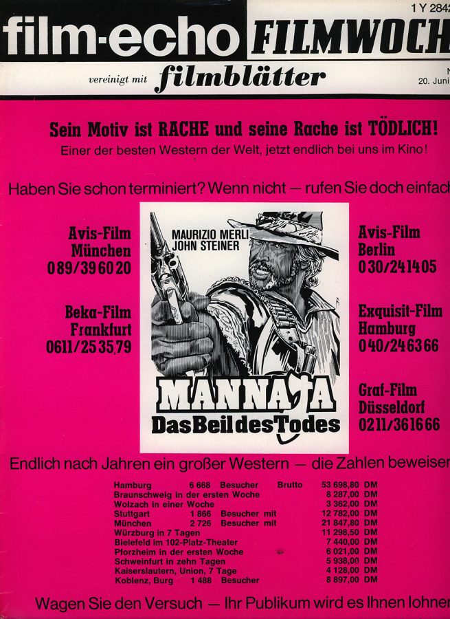 FILM-ECHO FILMWOCHE magazine side cover Issue 34 20 June 1979