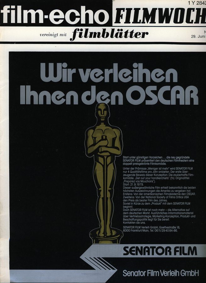 FILM-ECHO FILMWOCHE magazine side cover Issue 36 29 June 1979