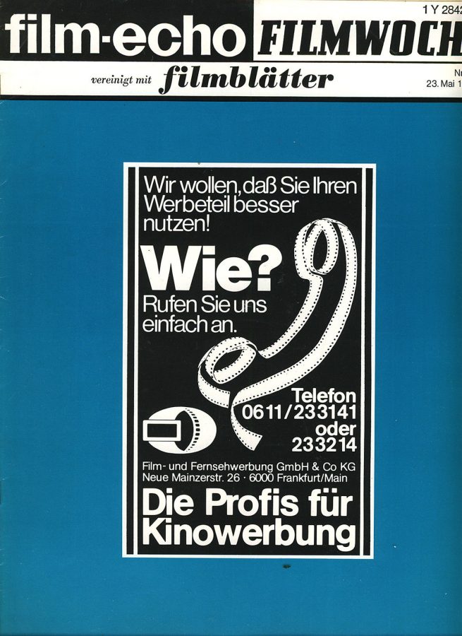 FILM-ECHO FILMWOCHE magazine side cover Issue 28 23 May 1980