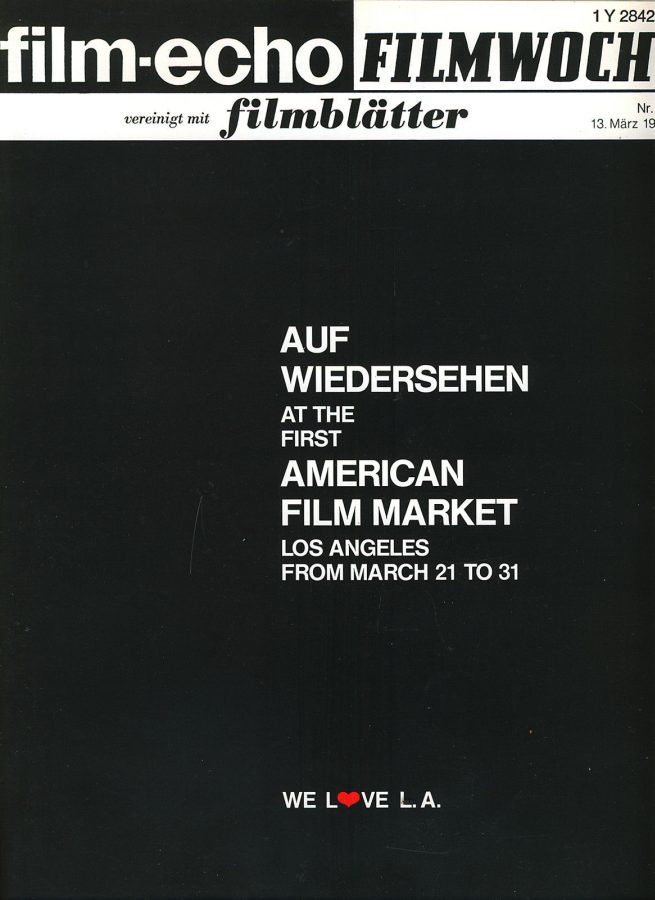 FILM-ECHO FILMWOCHE magazine side cover Issue 15 13 March 1981