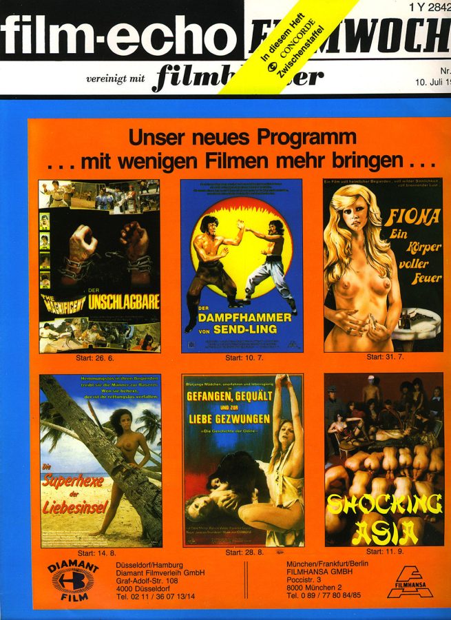 FILM-ECHO FILMWOCHE magazine side cover Issue 38 10 July 1981