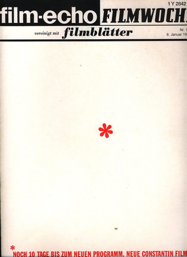 FILM-ECHO FILMWOCHE magazine side cover Issue 1/2 6 January 1982