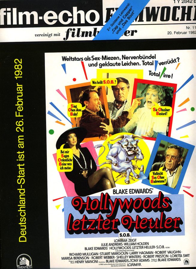 FILM-ECHO FILMWOCHE magazine side cover Issue 11 20 February 1982