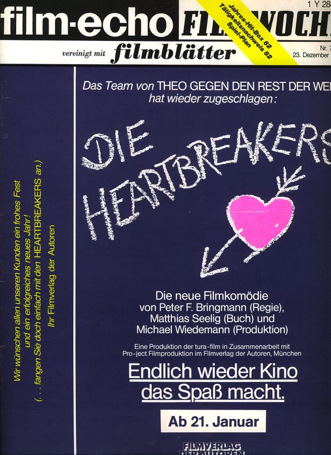 FILM-ECHO FILMWOCHE magazine side cover Issue 71/72 23 December 1982