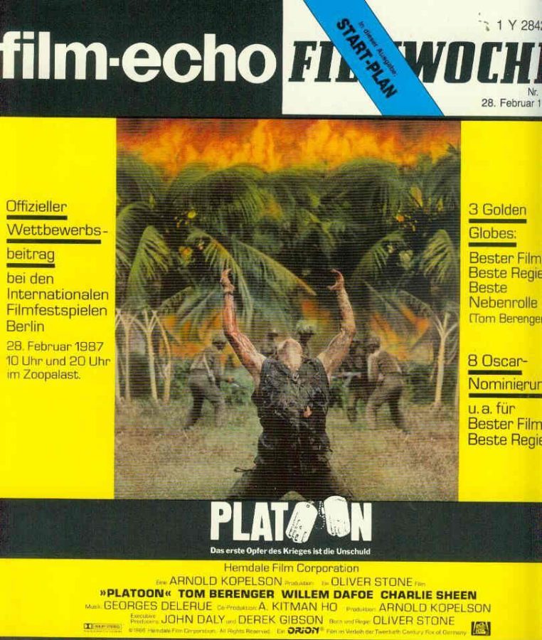FILM-ECHO FILMWOCHE magazine side cover Issue 12 28 February 1987