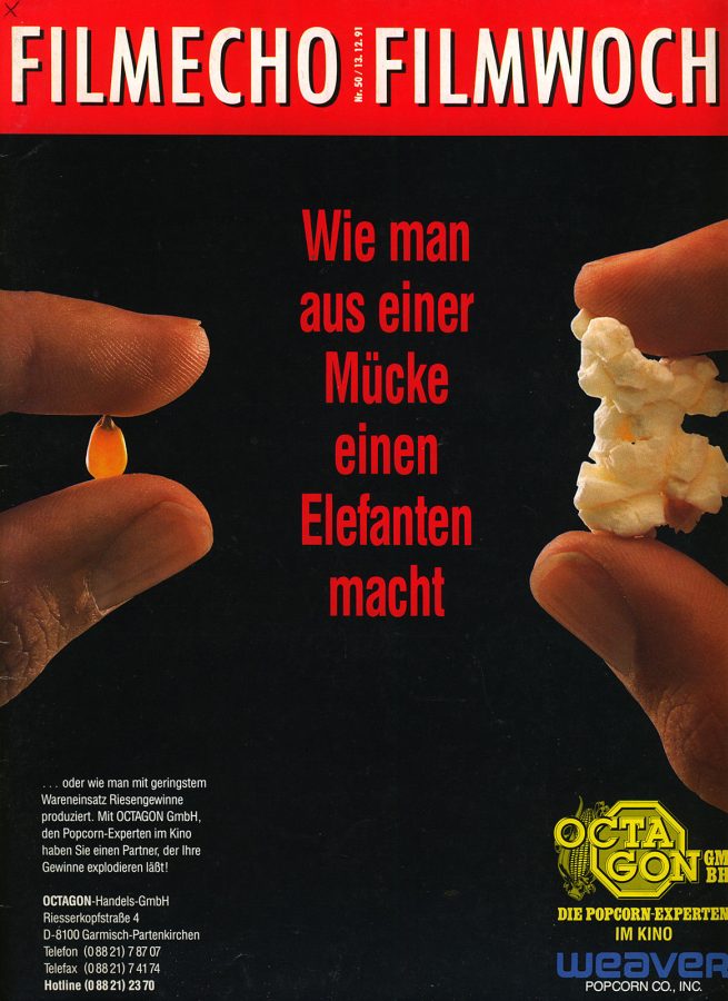 FILM-ECHO FILMWOCHE magazine side cover Issue 50 13 December 1991