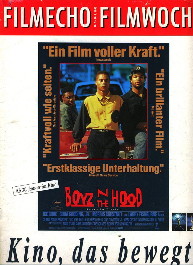 FILM-ECHO FILMWOCHE magazine side cover Issue 3 18 January 1992
