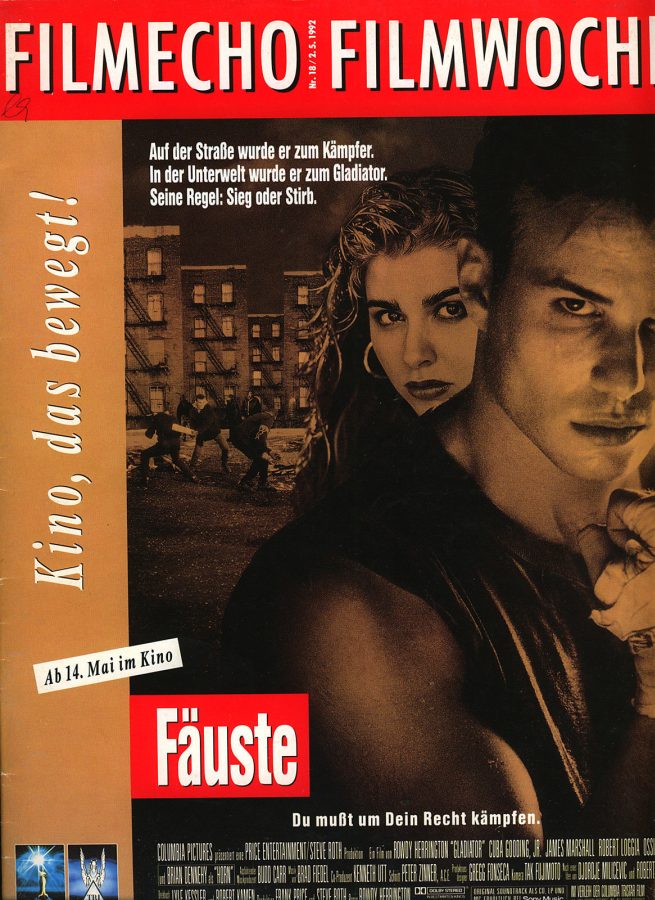 FILM-ECHO FILMWOCHE magazine side cover Issue 18 2 May 1992