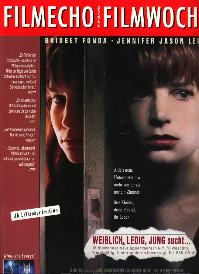 FILM-ECHO FILMWOCHE magazine side cover Issue 39 25 September 1992