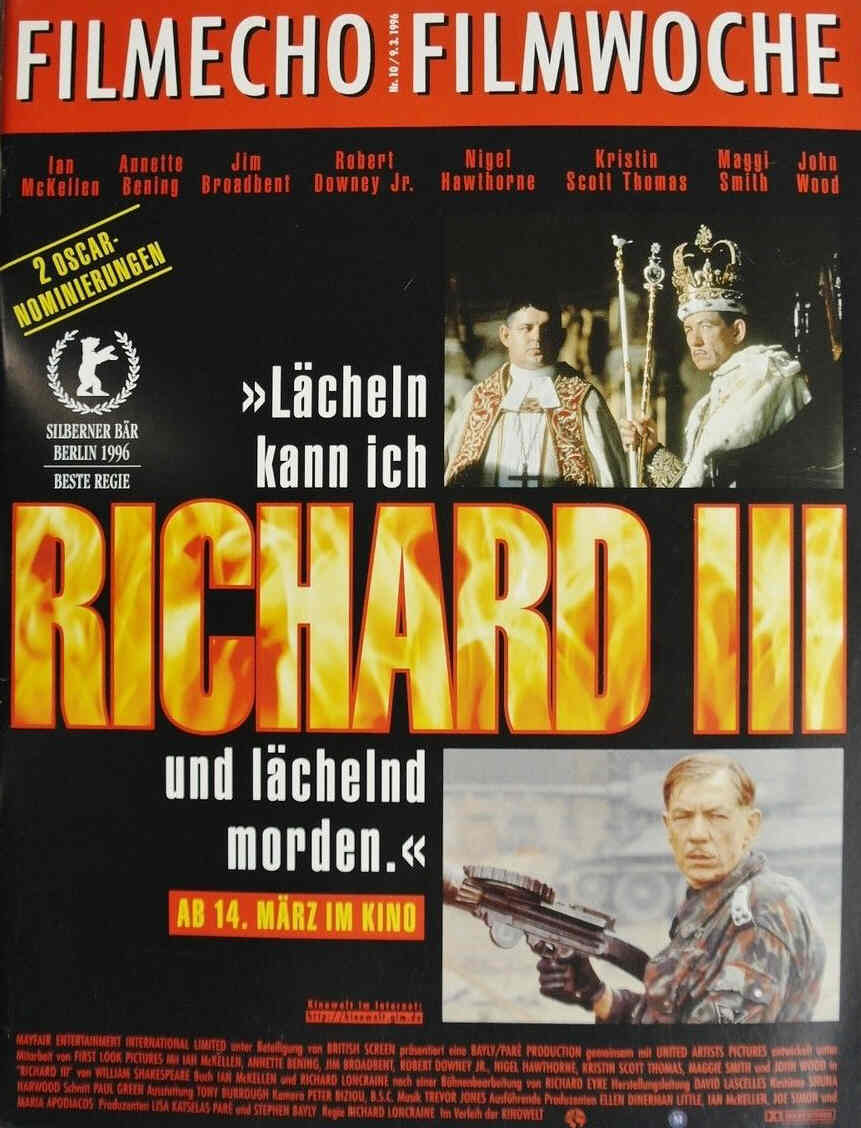 FILM-ECHO FILMWOCHE magazine side cover Issue 10 9 March 1996