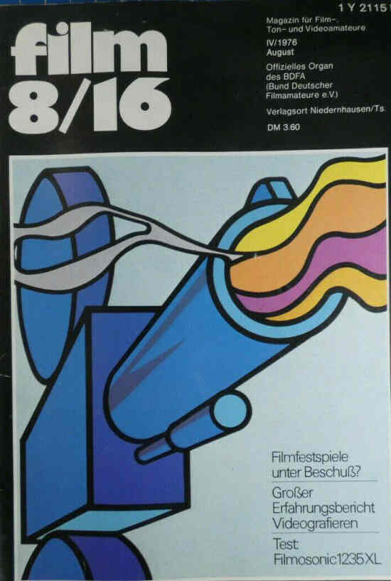 FILM 8/16 UND VIDEO magazine side cover  August 1976