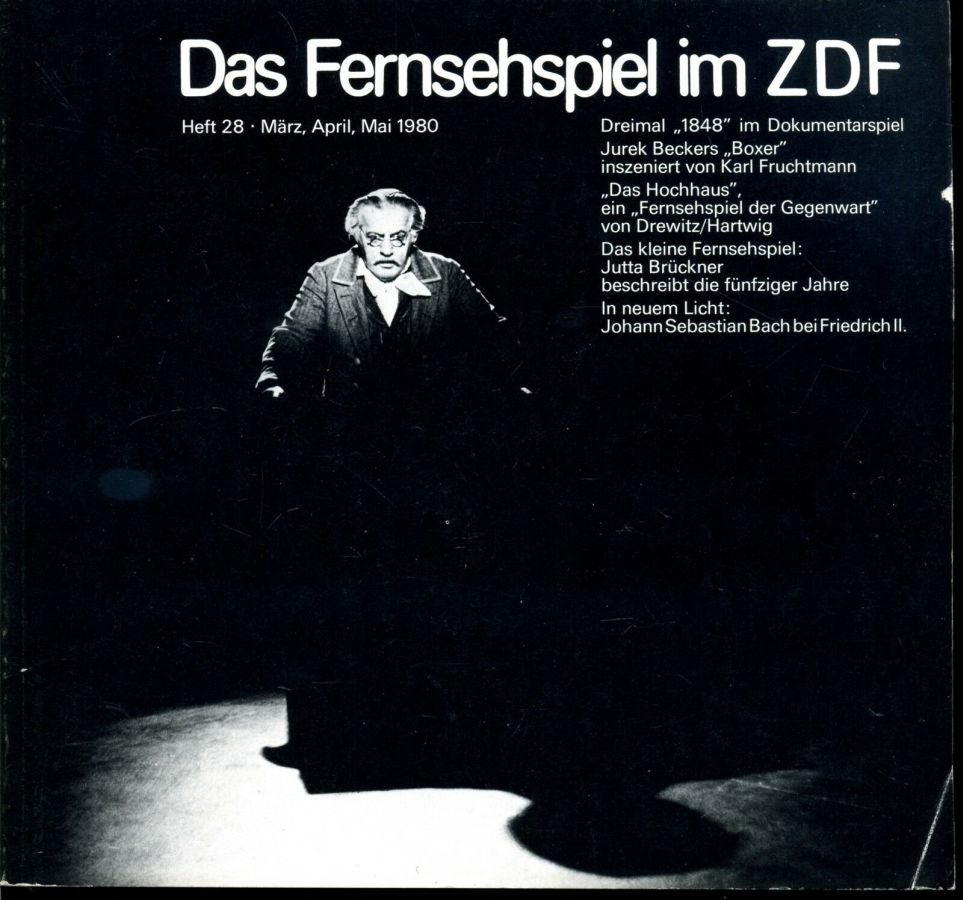 DAS FERNSEHSPIEL IM ZDF magazine side cover Issue 28  March/May 1980