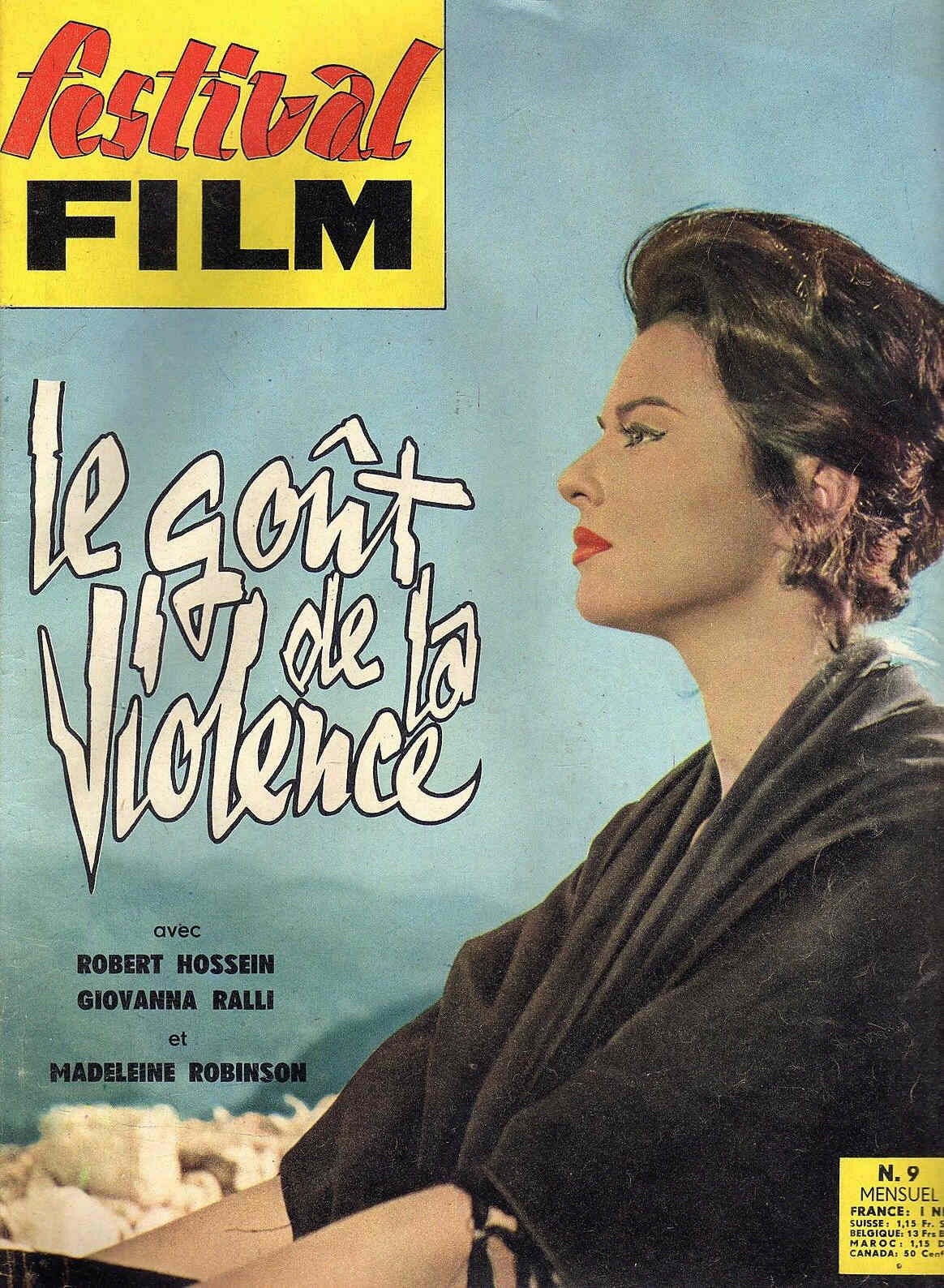 FESTIVAL FILM magazine side cover Issue 9  1961