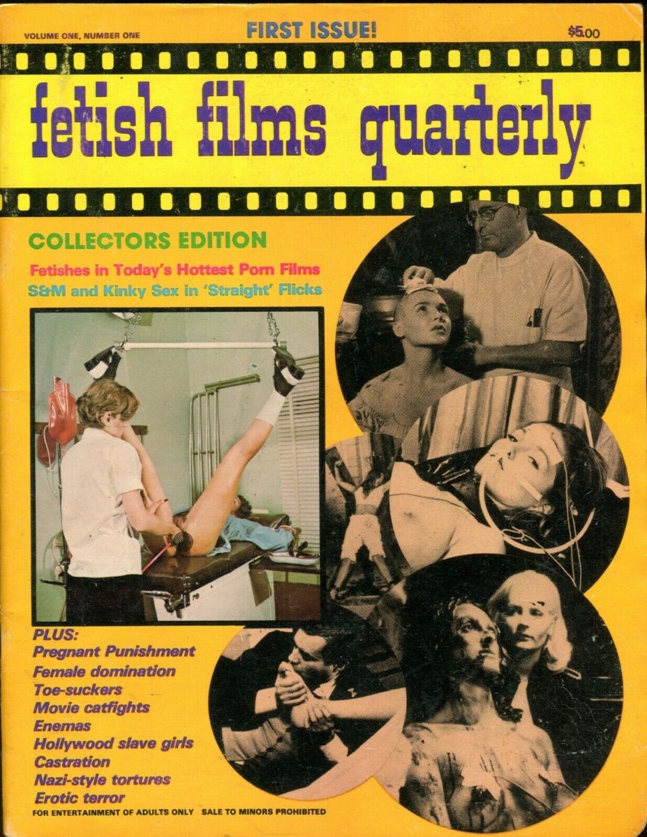 FETISH FILMS QUARTERLY magazine side cover Issue 1 November 1976