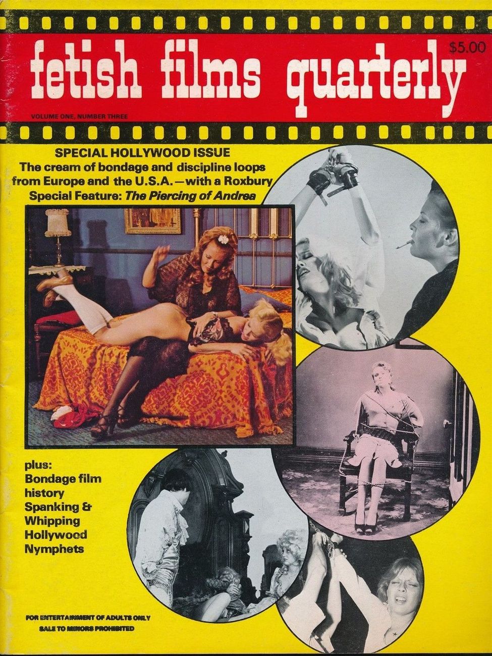 FETISH FILMS QUARTERLY magazine side cover  Vol 1 No 3  1978