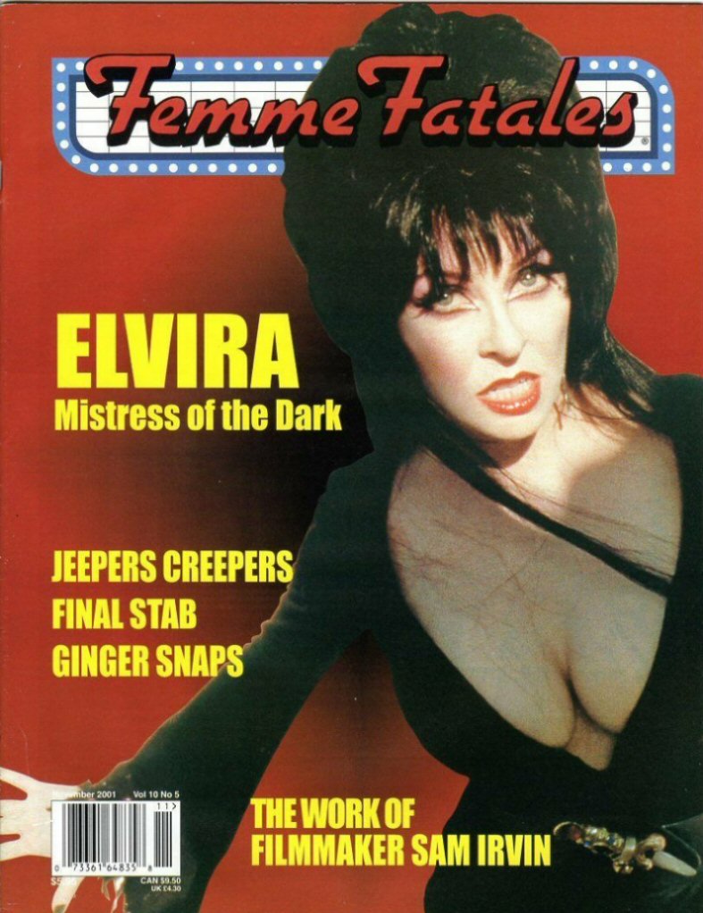 FEMME FATALES magazine side cover  Vol 10 #5 November 2001