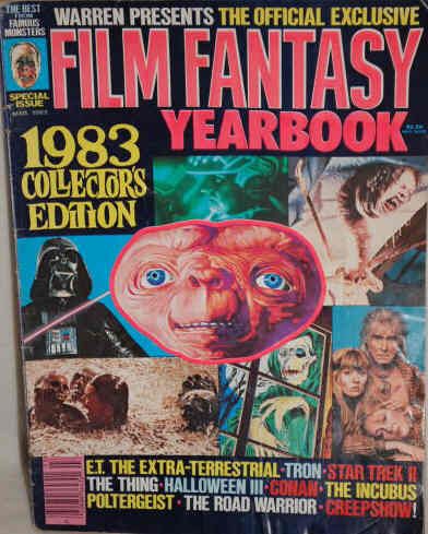 FILM FANTASY YEARBOOK magazine side cover March 1983