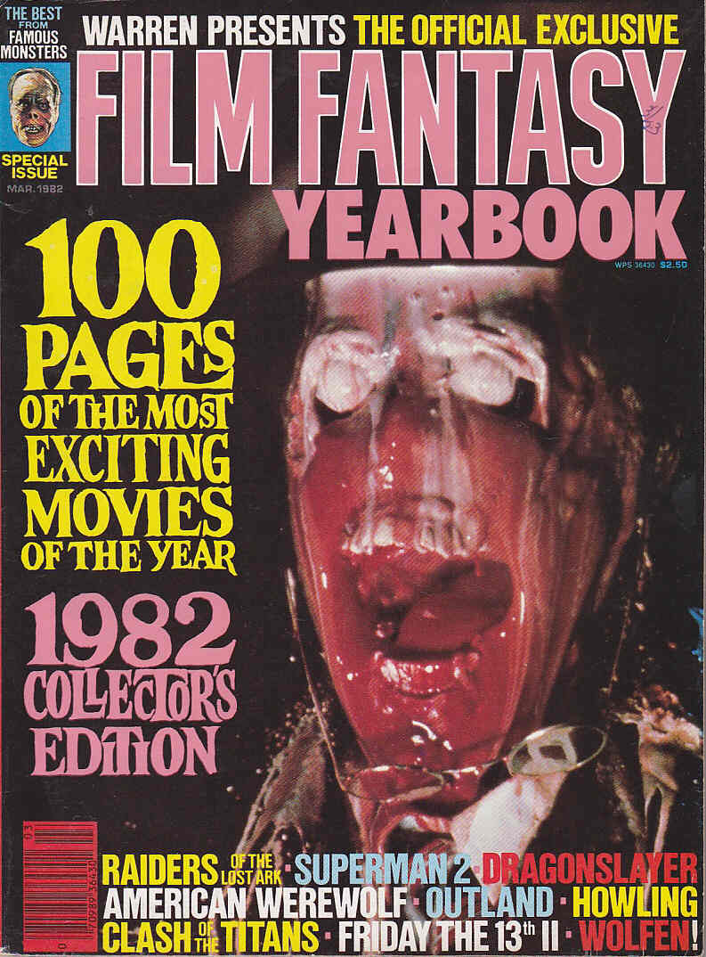 FILM FANTASY YEARBOOK magazine side cover March 1982
