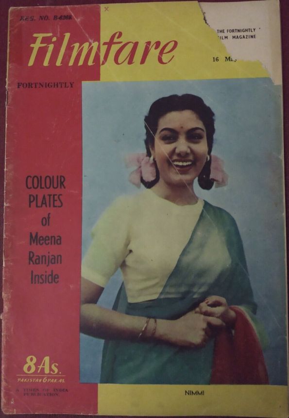 FILMFARE magazine side cover 16 May 1952