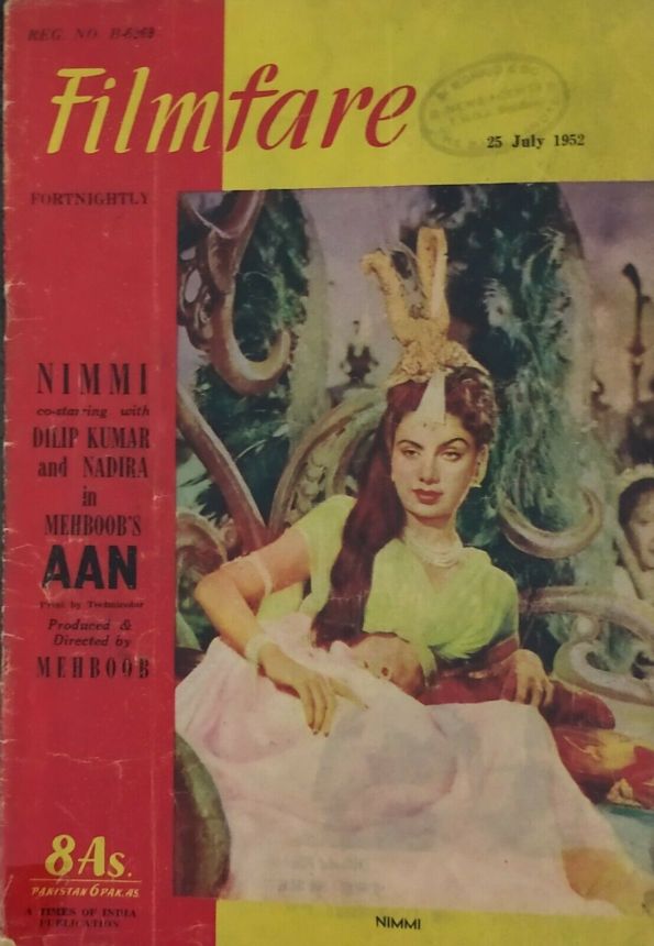 FILMFARE magazine side cover 25 July 1952