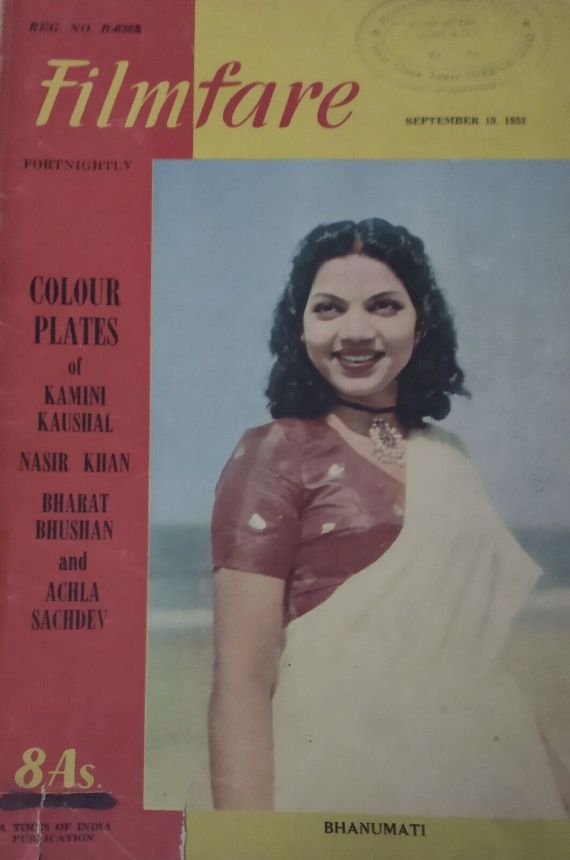 FILMFARE magazine side cover 19 September 1952